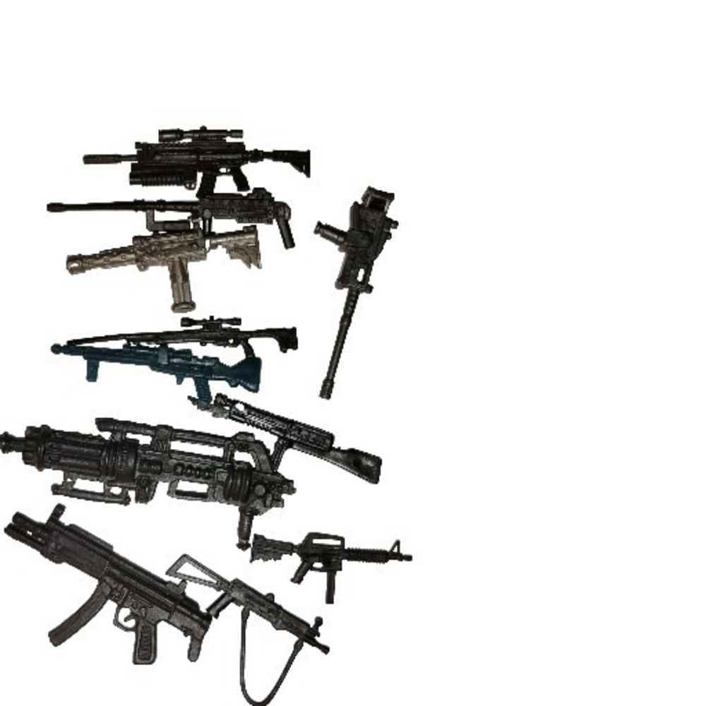 Toy Action Figure Guns, for GI Joe, Possibly Star Wars, etc. Plastic Lot of 11